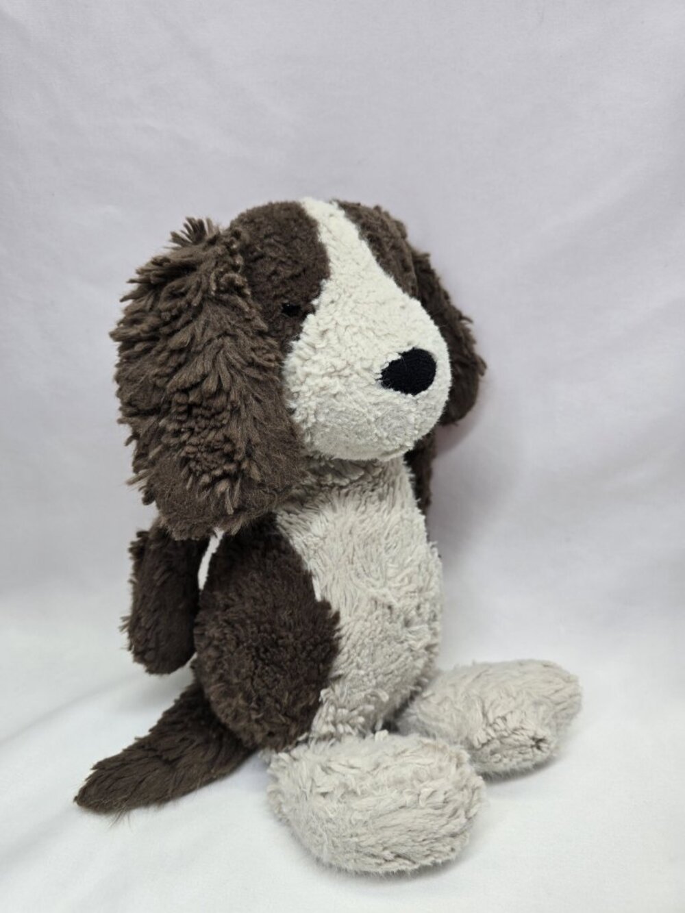 Jellycat London Bashful Fudge Puppy Brown & White Plush 12”- Matted Fur Used - Picture 5 of 16